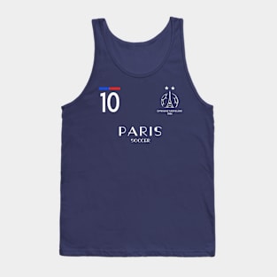 PARIS SOCCER Number 10 Offensive Midfielder Two Stars Tank Top